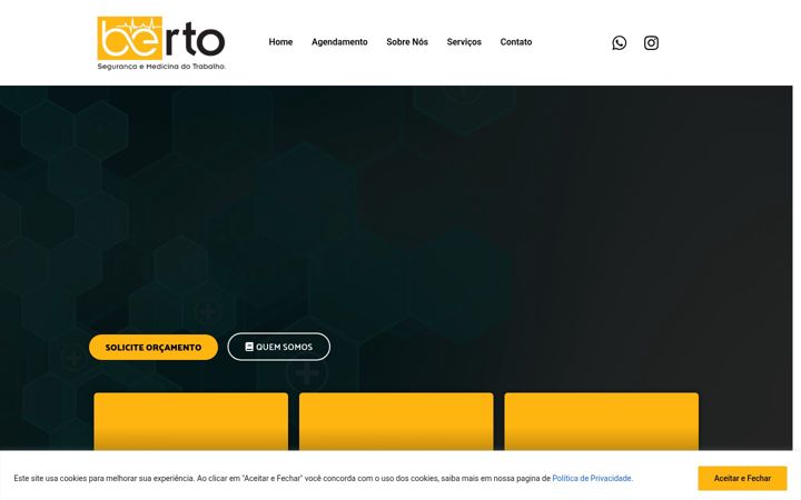 Screenshot stránky bertoseguranca.com.br