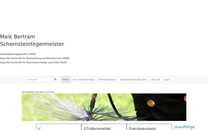 Zrzut ekranu bertram-schornsteinfeger.de