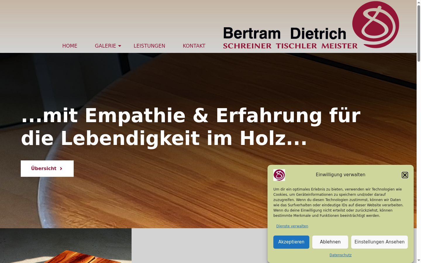 Screenshot van de toestemmingsbanner zoals getoond vóór enige interactie