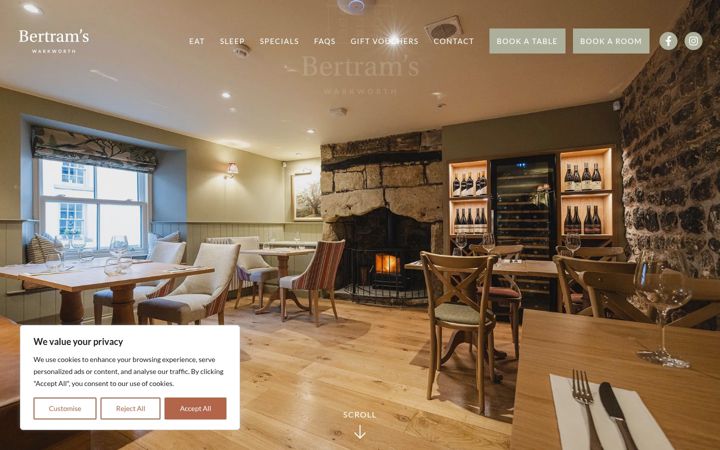Screenshot of bertrams.co.uk