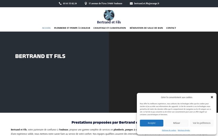 Snímek obrazovky bertrand-et-fils31.fr