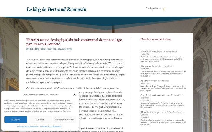 Screenshot of bertrand-renouvin.fr