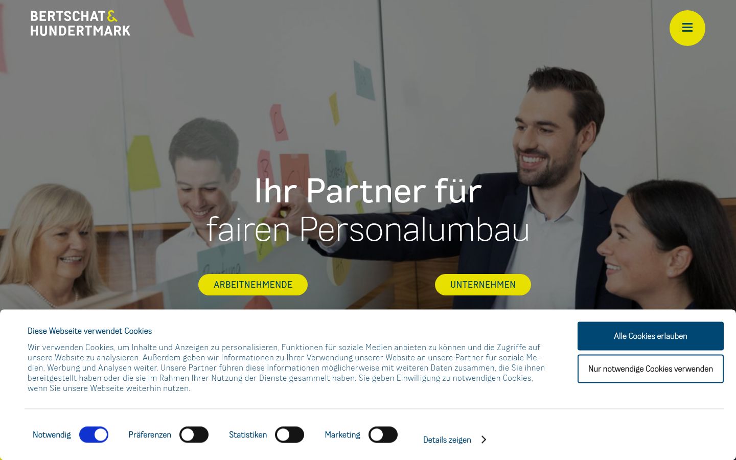 Capture d'écran de la bannière de consentement affichée avant toute interaction