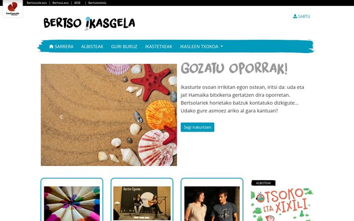 Screenshot of bertsoikasgela.eus
