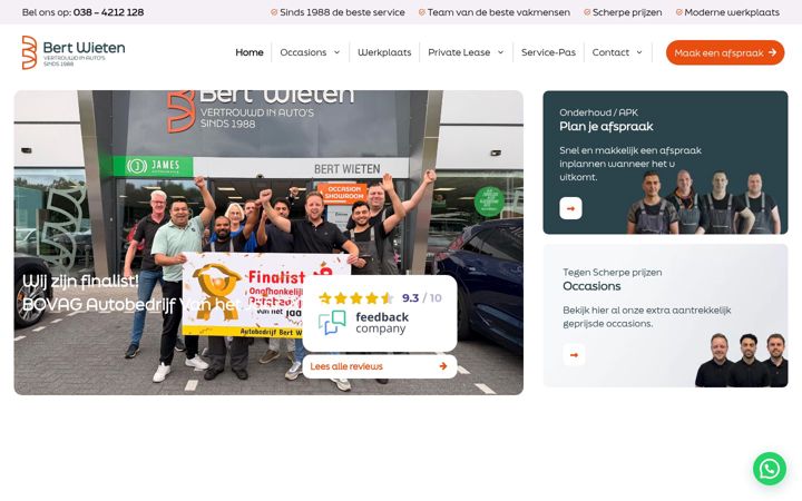 Screenshot stránky bertwieten.nl