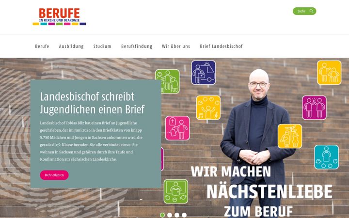 Screenshot of berufe-kirche-diakonie.de