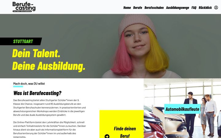 Screenshot of berufecasting-stuttgart.de