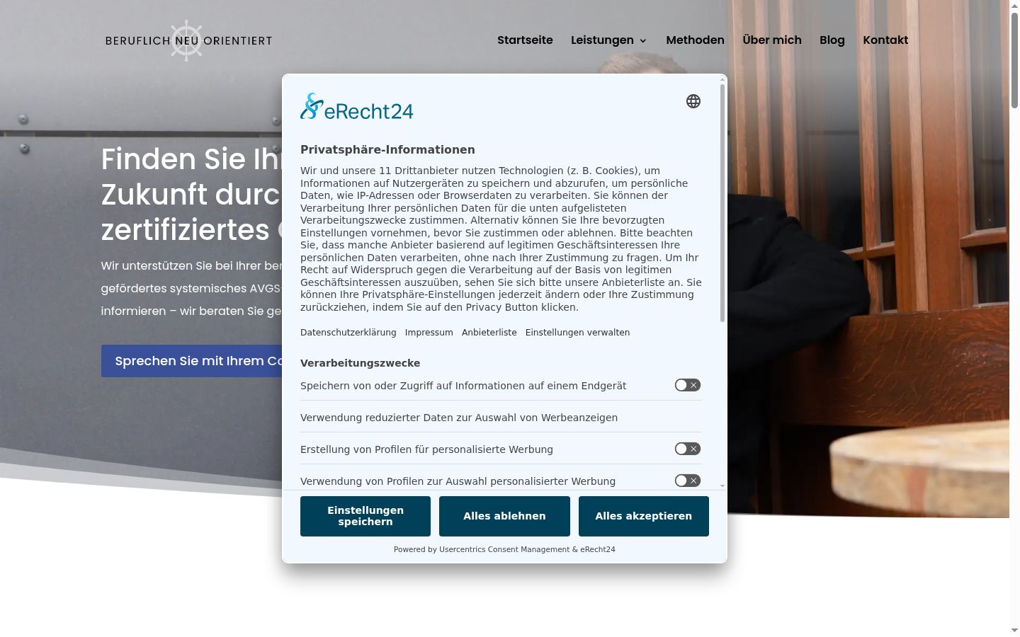 Captură de ecran a bannerului de consimțământ afișat înainte de orice interacțiune