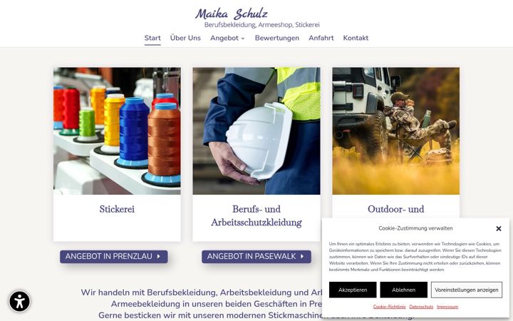 Screenshot ta' berufsbekleidung-schulz.de