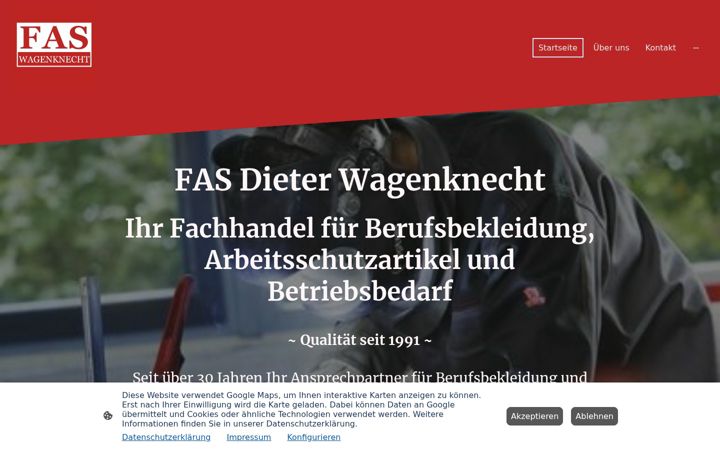 Screenshot ta' berufsbekleidung-wagenknecht.de