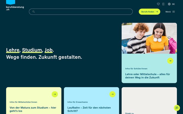 Screenshot of berufsberatung.ch