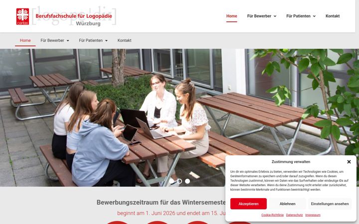Ekraanipilt saidist berufsfachschule-logopaedie.de