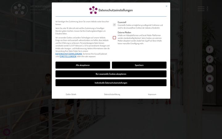 Екранна снимка на berufsfachschule-physiotherapie-badbirnbach.de