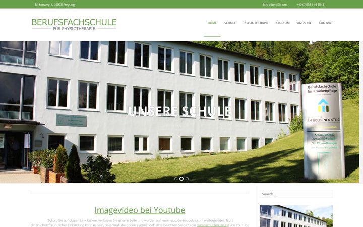 Screenshot of berufsfachschule-physiotherapie-frg.de