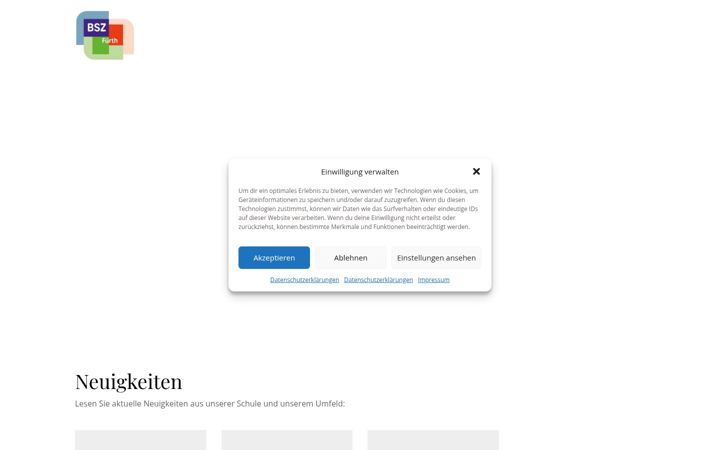 Screenshot of berufsschule1-fuerth.de