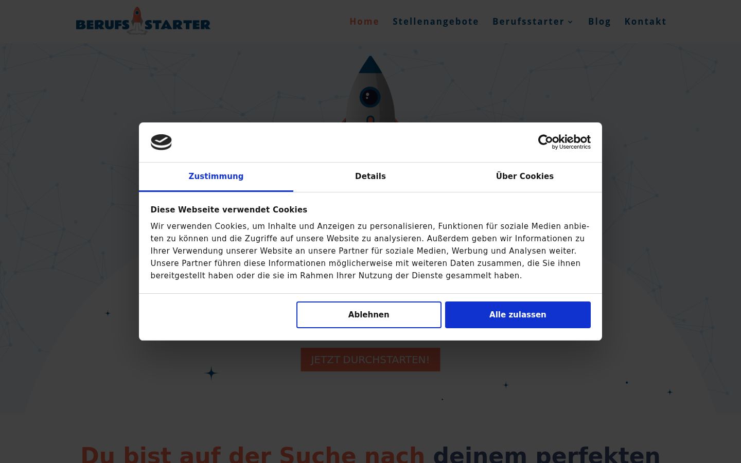 Screenshot tal-banner tal-kunsens muri qabel kwalunkwe interazzjoni
