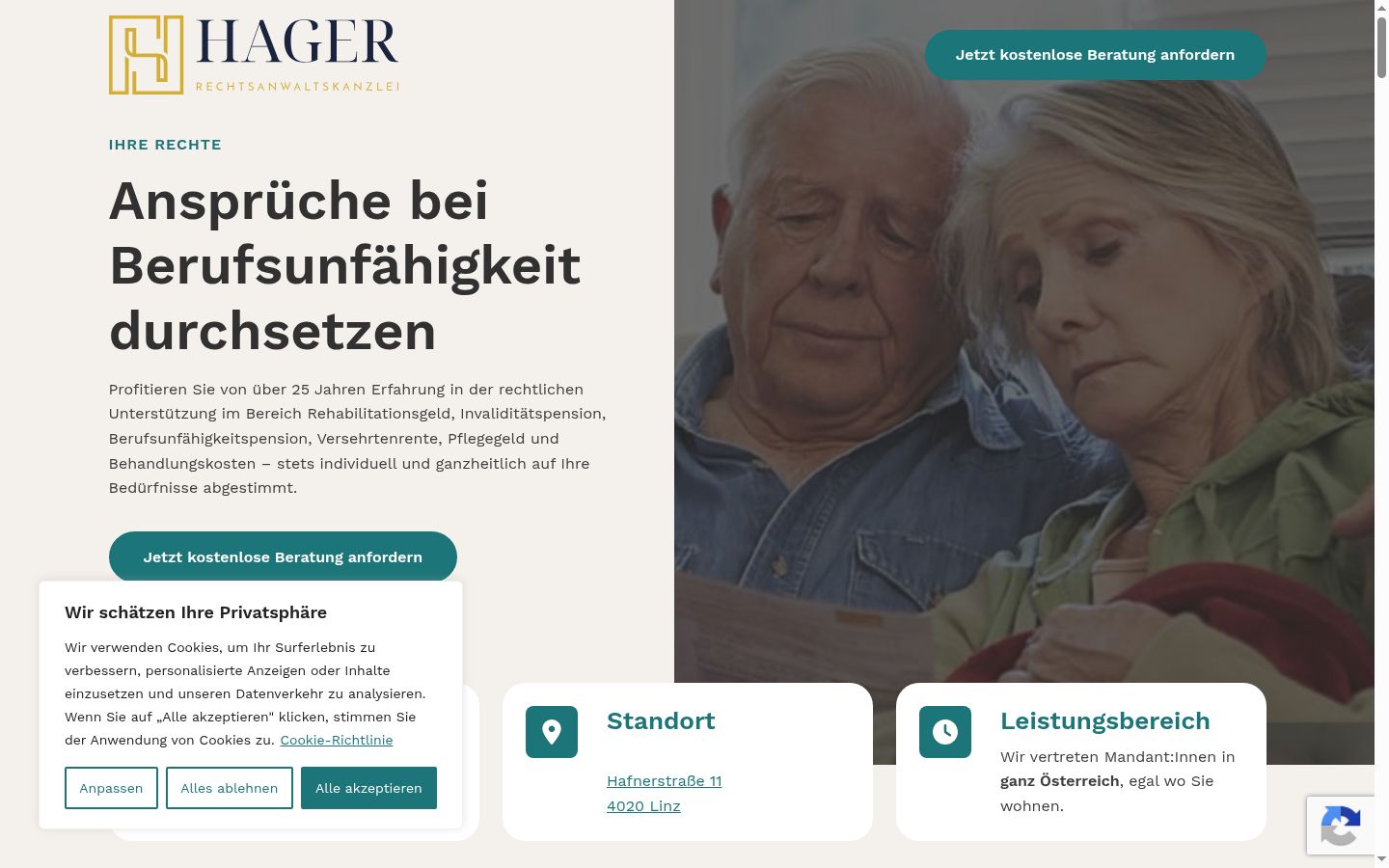 Ekrānuzņēmums ar piekrišanas baneri, kas tika rādīts pirms jebkādas mijiedarbības