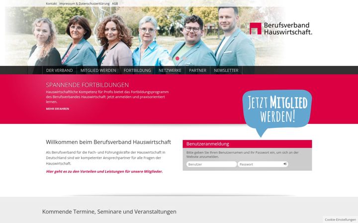 Ekraanipilt saidist berufsverband-hauswirtschaft.de