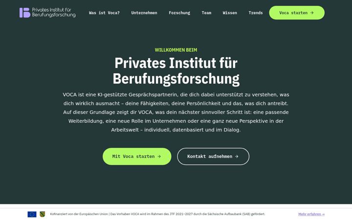 Zrzut ekranu berufungsforschung.de