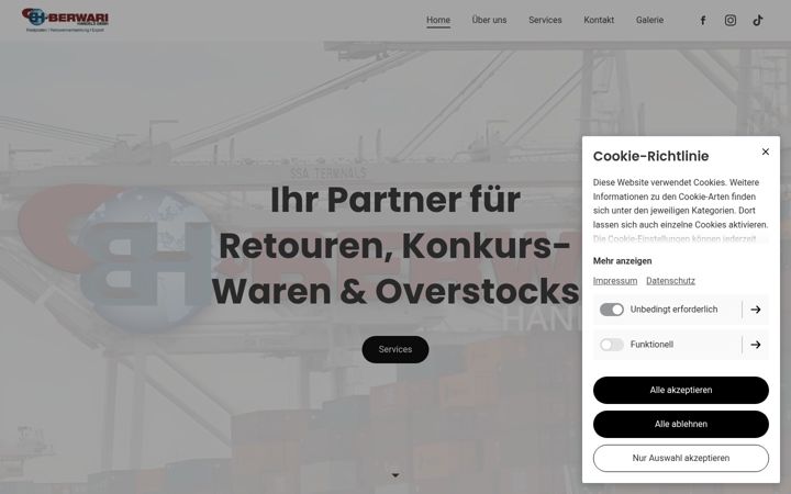 Screenshot of berwari-handels.de