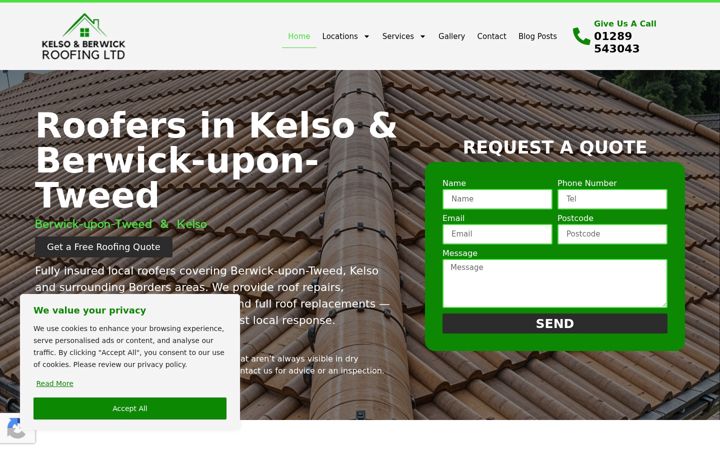 Screenshot of berwickroofers.co.uk
