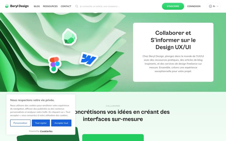 Screenshot of beryldesign.fr