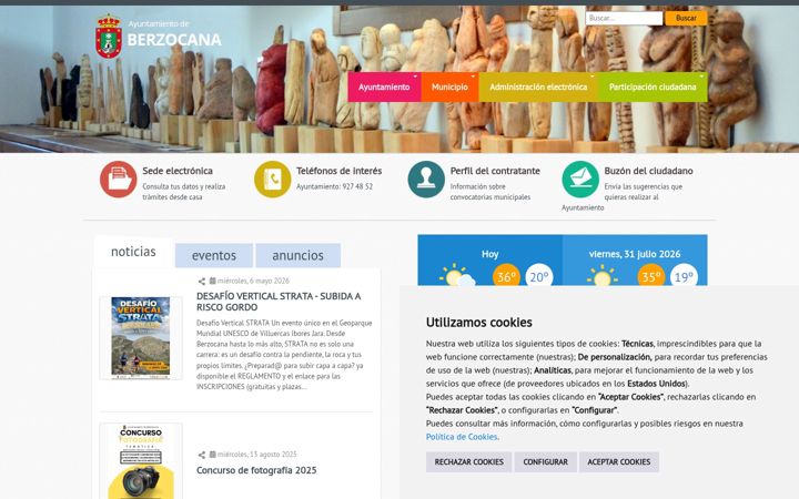Ekrānuzņēmums no berzocana.es