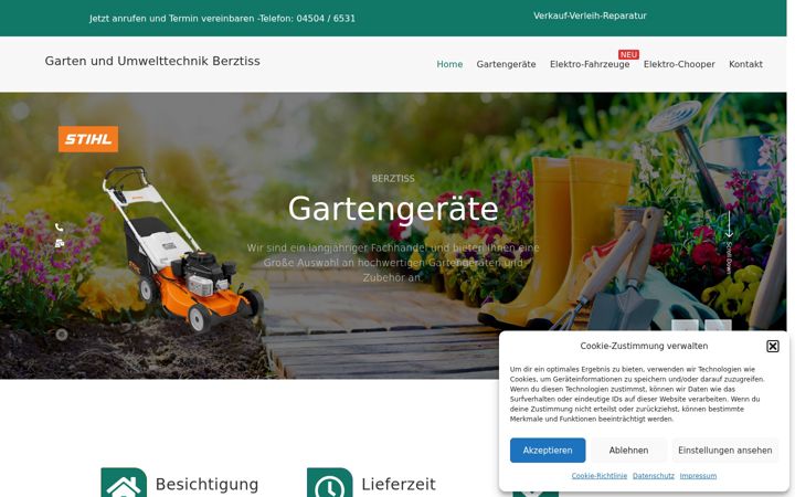 Zrzut ekranu berztiss-gartengeraete.de