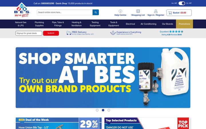 Screenshot of bes.co.uk
