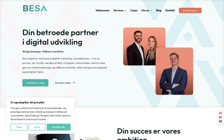 Screenshot of besa-digital.dk