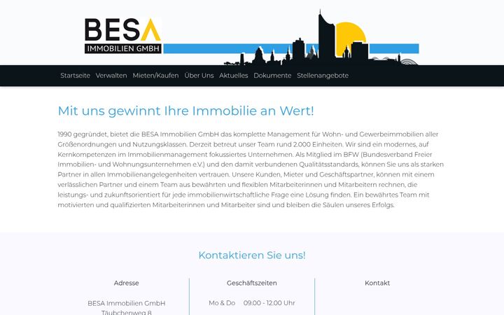 Screenshot of besa-immobilien.de