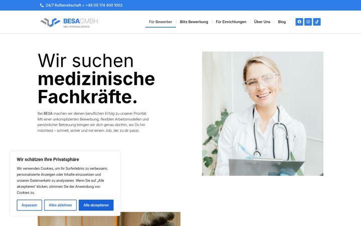 Screenshot of besa-nrw.de