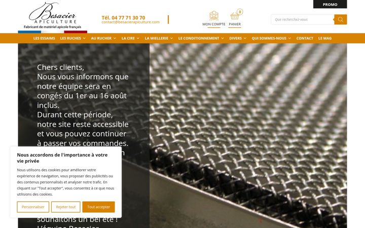 Screenshot of besacierapiculture.com