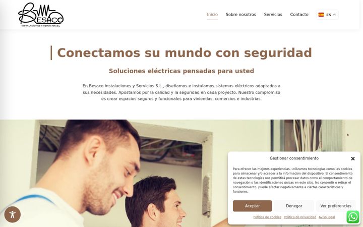 Screenshot of besacoinstalaciones.com