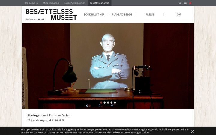 Screenshot of besaettelsesmuseet.dk