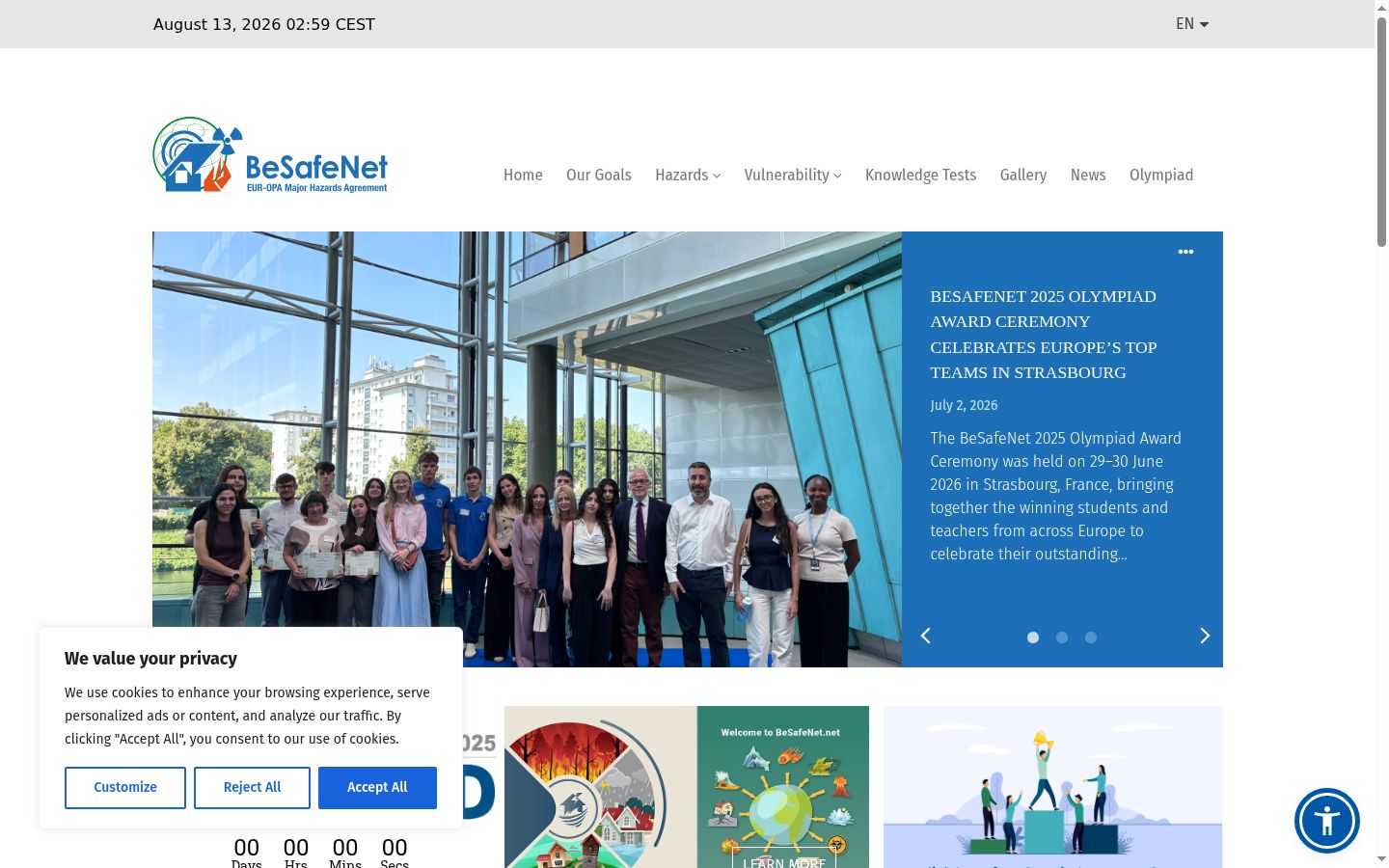 Screenshot tal-banner tal-kunsens muri qabel kwalunkwe interazzjoni