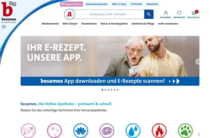 Screenshot of besamex.de