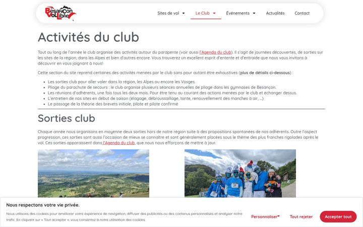 Screenshot of besancon-vol-libre.fr