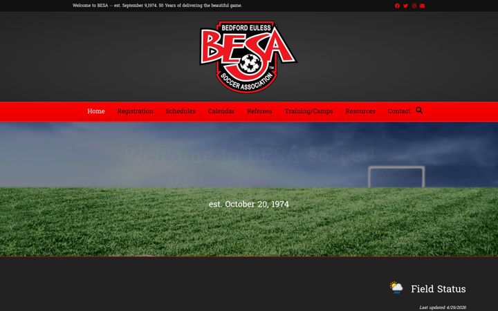 Screenshot of besasoccer.com