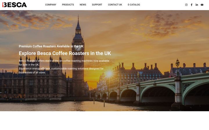 Screenshot van bescaroasters.co.uk