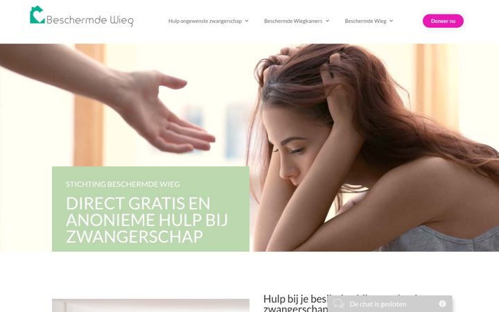Screenshot stránky beschermdewieg.nl