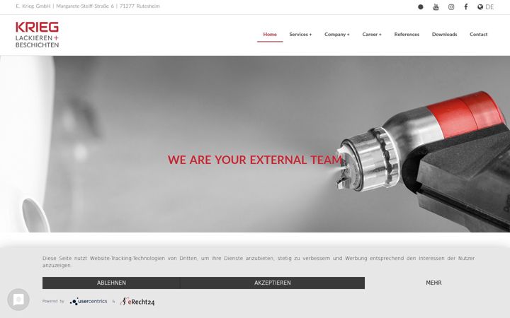 Screenshot of beschichtung.com