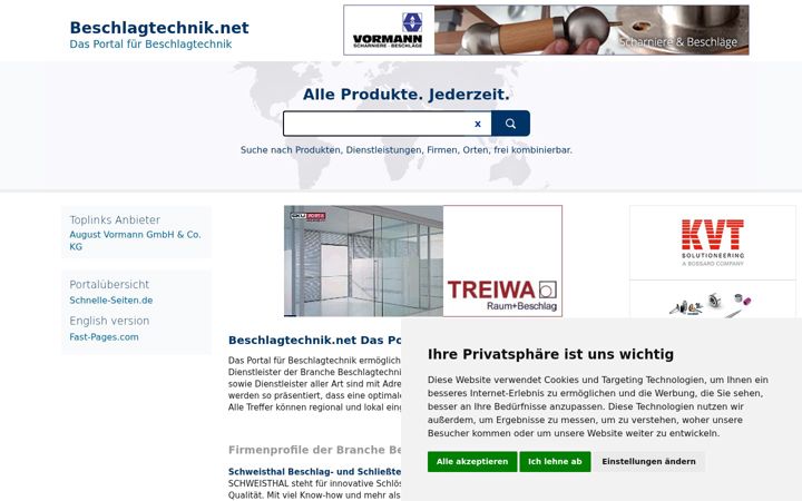 Screenshot of beschlagtechnik.net