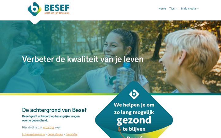 Screenshot stránky besef.nl