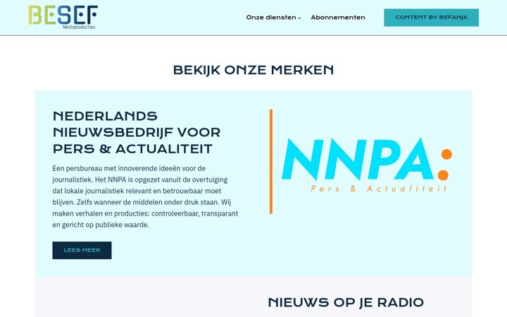 Screenshot of besefmedia.nl