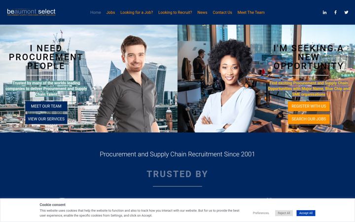 Screenshot van beselect.co.uk