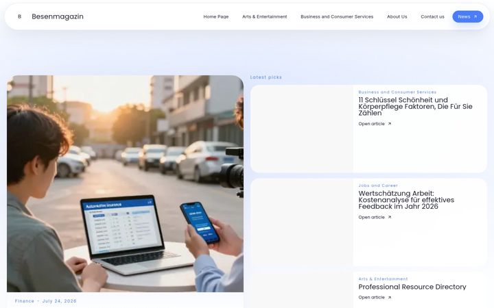 Skärmbild av besenmagazin.de