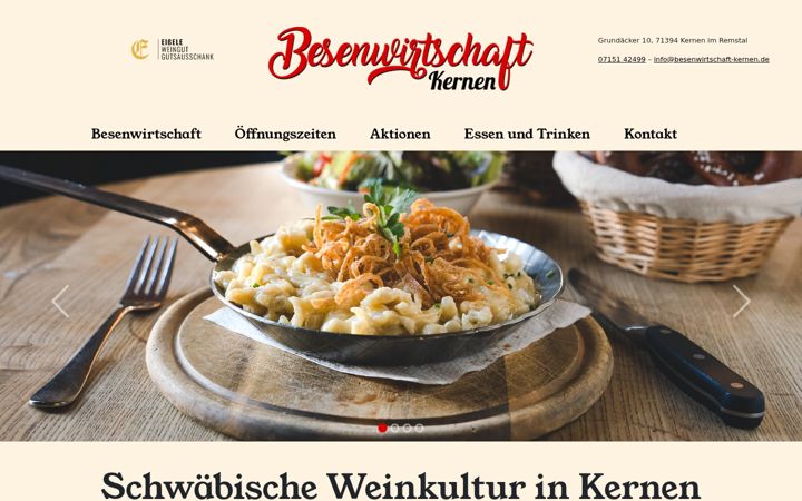 Zrzut ekranu besenwirtschaft-kernen.de