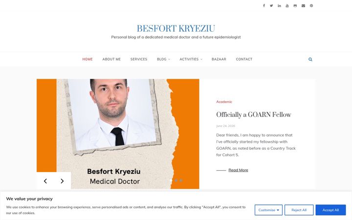 Screenshot of besfortkryeziu.com