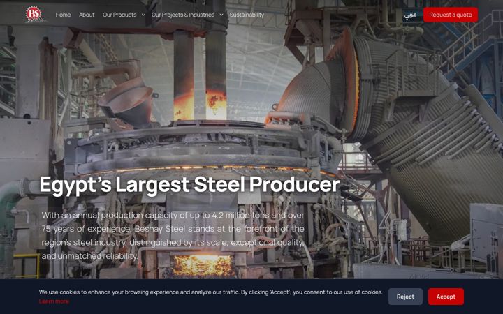 Screenshot of beshaysteel.com